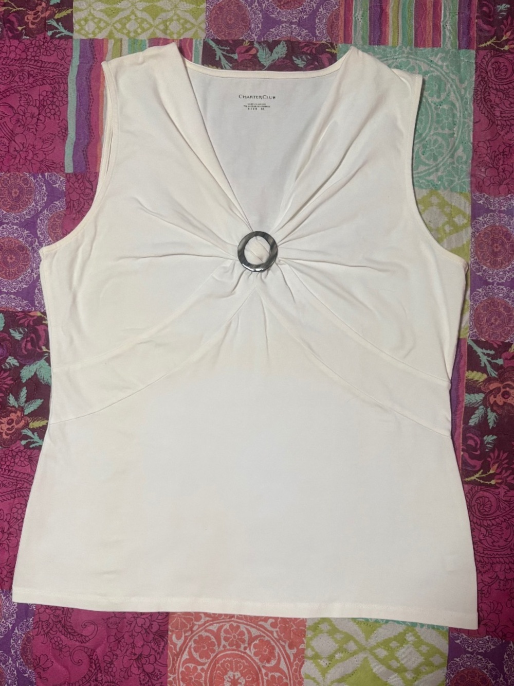 Charter Club sleeveless V-neck top